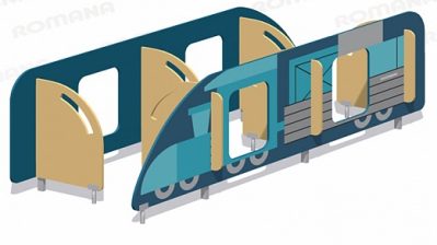 Поезд (1 секция) без рисунка на передней панели Romana 111.27.00-02